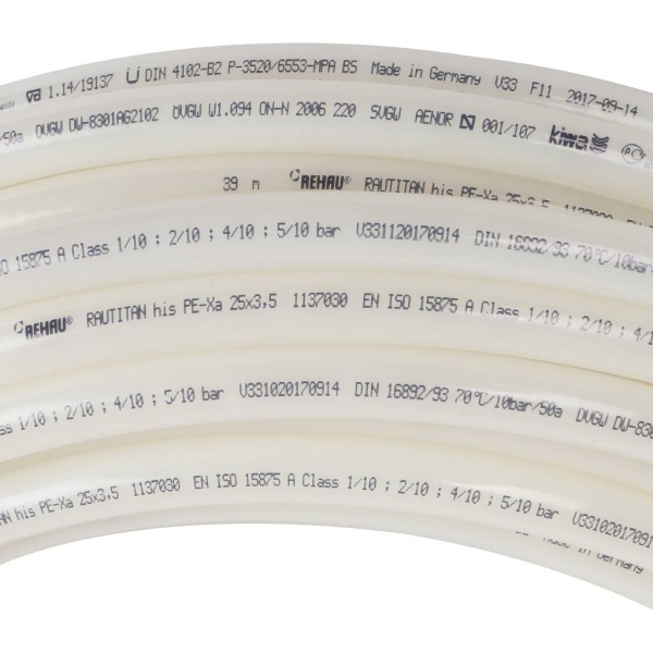 Труба PE-Xa his Дн25х3,5 Ру10 Т95C 50м RAUTITAN Rehau 11370301050