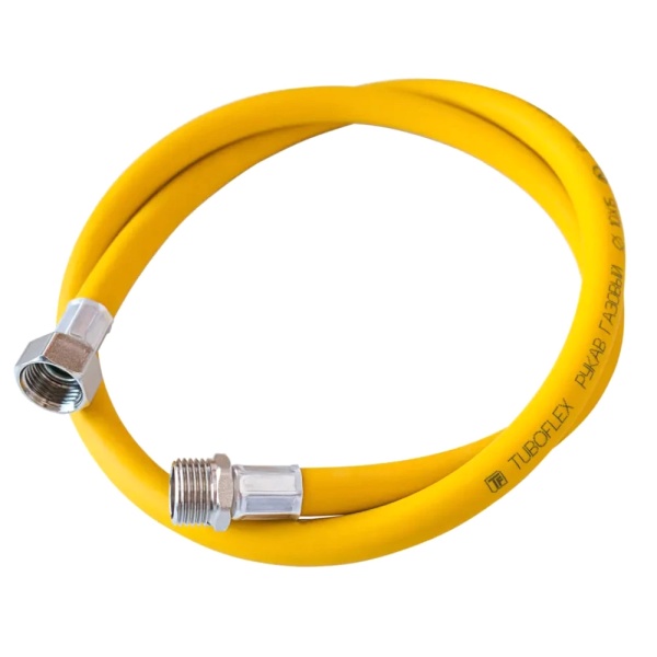 Подводка гибкая д/газа ПВХ М1/2"-Н1/2" 1м лат/г dвн10 арм Tuboflex