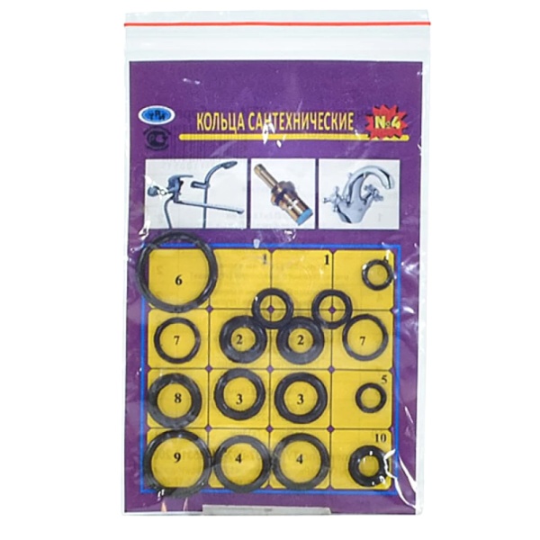 Набор прокладок №4 для смесителей Резинотехника