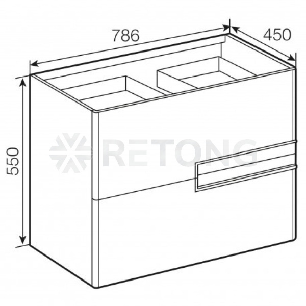 Тумба Victoria Nord Ice п/умыв 80 бел глян Roca ZRU9302731