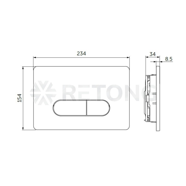 Кнопка д/инст мех хр гл OLEAS M1 Ideal Standard R0115AA