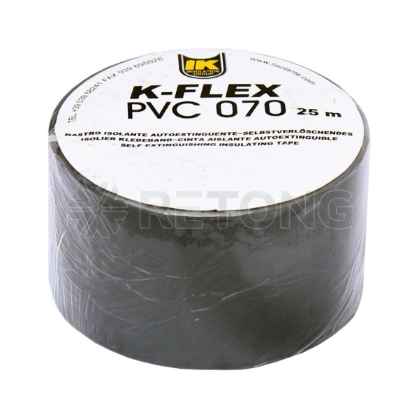 Лента PVC AT 070 ПВХ 38мм х 25м самокл черн K-flex 850CG020001