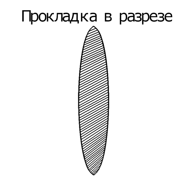 Прокладка силикон Ду25 межсекционная Ogint