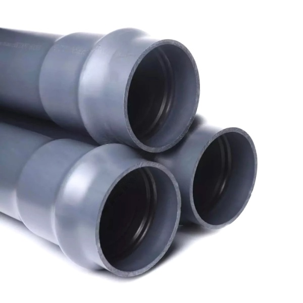 Труба НПВХ 125 нап сер растр Дн110х4,2 Ру10 SDR26 3м п/кольцо Aquaviva AQV3110042