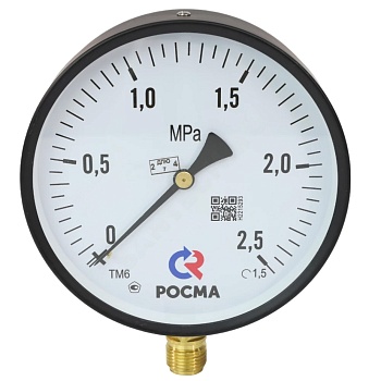 Манометр рад ТМ-610Р.00 0-2,5МПаДк150 G1/2" ст Росма 00000006978