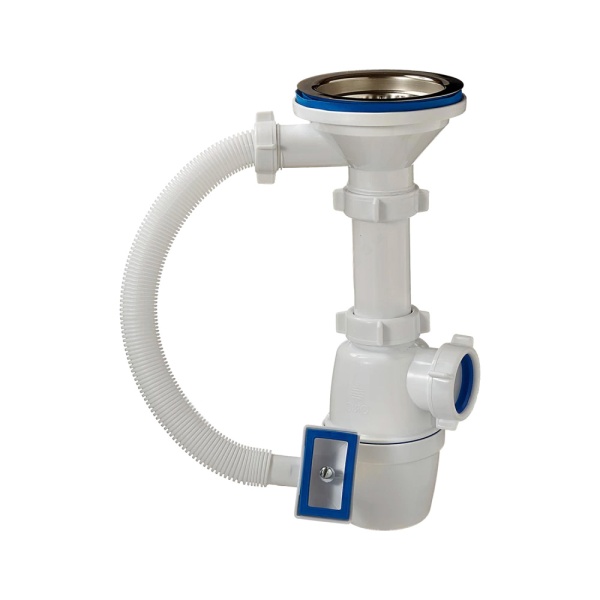 Сифон мойки бут г/пер 3 1/2"x40 нерж/сетка Орио А-4007