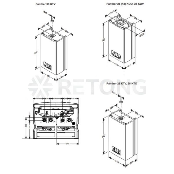 Котел настенный газовый 30 кВт двухконтурный Пантера 30 KTV с E-BUS Protherm