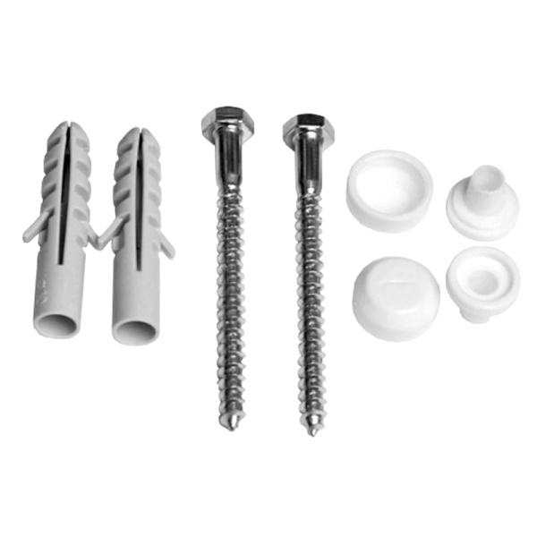 Крепление унитаза к полу D6x80 шест/гл бел колпачки КРМ100(27)