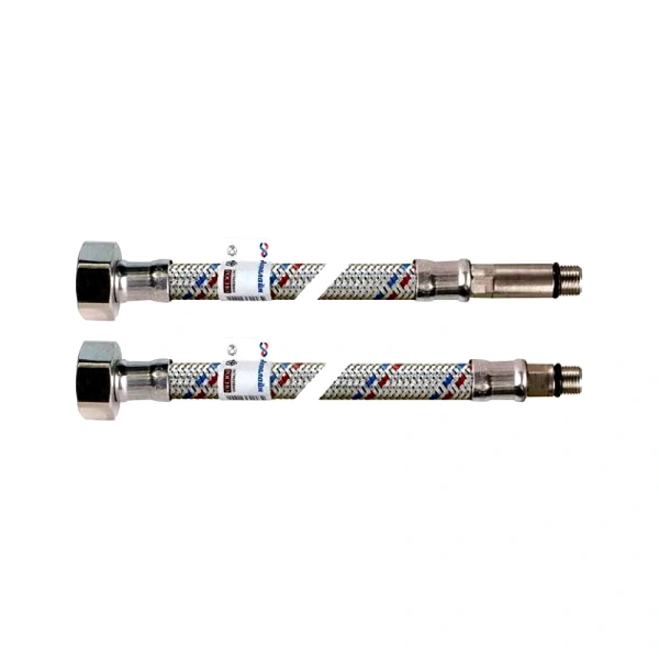 Подводка гибкая д/смес нерж М10-Н1/2" 1м лат/г пара AQUALINE 01446