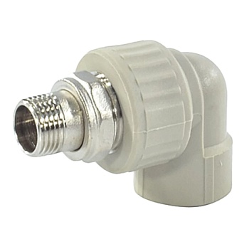 Угольник PP-R сер комб разъем Дн25х1/2" НР д/рад VALFEX 10238134Г