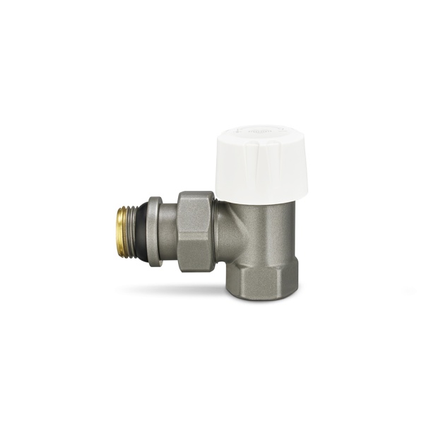 Термостатический клапан (терморегулятор) Varmega VMDV05-310404, 1/2" ВР-НР, угловой, серый