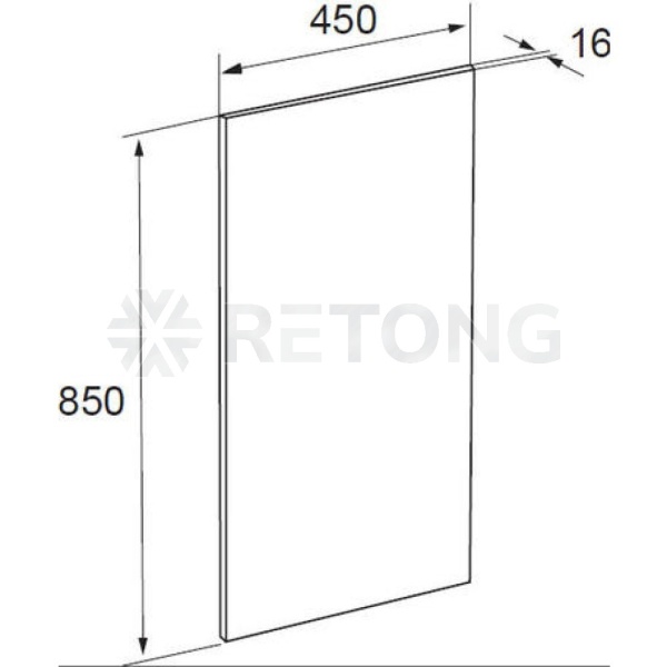 Зеркало THE GAP 45 подсветка Roca ZRU9000090