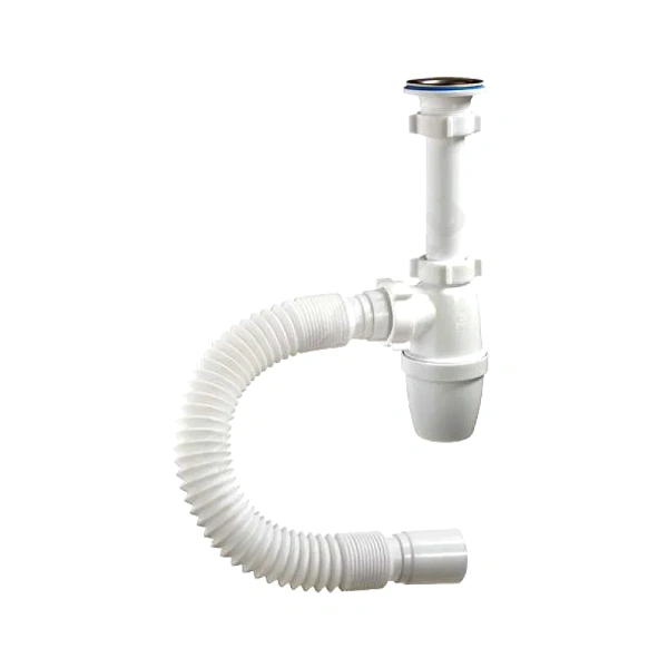 Сифон умыв бут 1 1/4"x40 гофр 40х40 нерж/сетка Орио А-32058