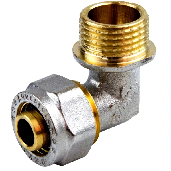 Угольник МП обж лат Дн20х3/4"х90гр НР Aquasfera 7006-04 .