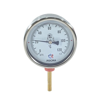 Термометр биметалл БТ-52.211 120С Дк100 L=100 G1/2" рад Росма 00000002638
