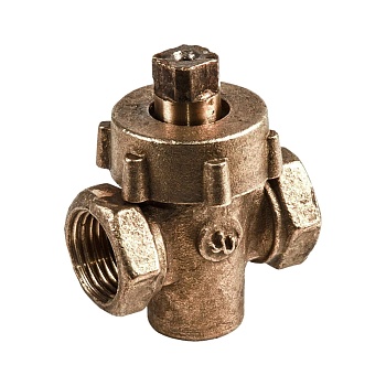 Кран пр-сальн лат 11б6бк Ду25 Ру10 м/м пробка комб ККАЗ