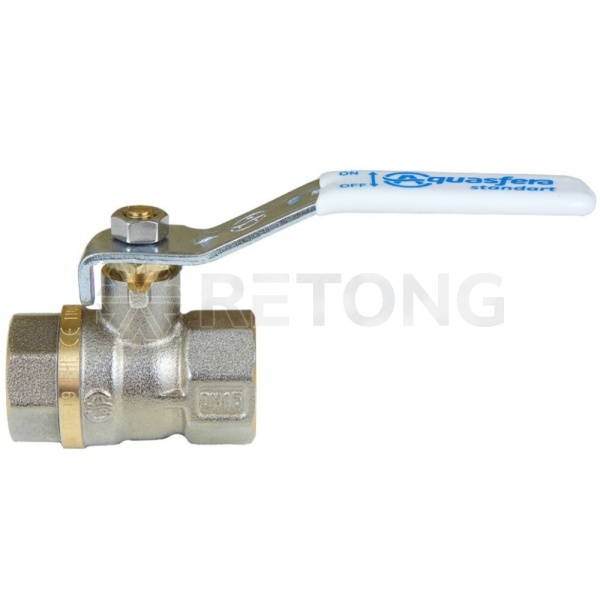 Кран шар лат 1101 Standard нк Ду20 Ру40 м/м полн рыч Aquasfera 1101-02 .