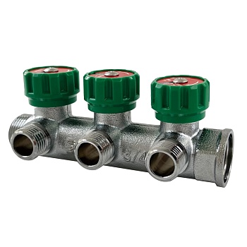 Коллектор лат клап рег 1" м/р 3в 1/2" ПУ н/р 45мм M110 SantechSystems