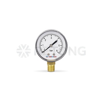 Манометр радиальный Varmega VMMT10-500602, диаметр 50 мм, 6 бар, 1/4"