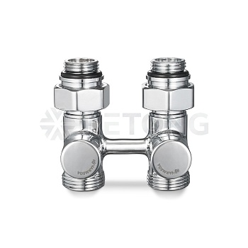 Узел нижнего подключения Varmega VMDV21-400415, 1/2"х3/4"EK НР, прямой, хром