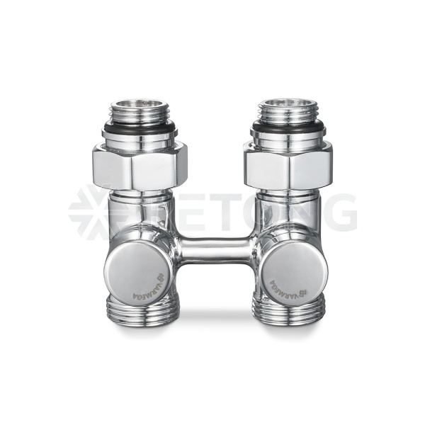Узел нижнего подключения Varmega VMDV21-400415, 1/2"х3/4"EK НР, прямой, хром