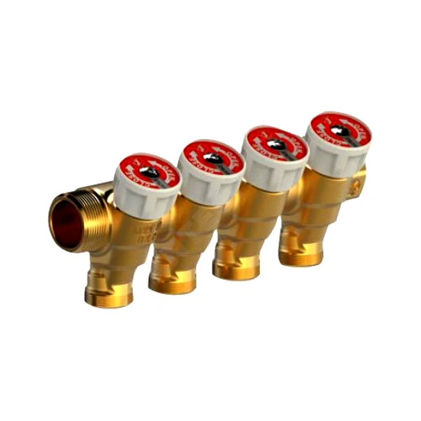 Коллектор лат клап запорн 3/4" м/р 3в 1/2" н/р 35мм Giacomini R585CY073