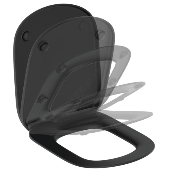 Сиденье д/унит TESI дюр микр черн Ideal Standard T3529V3