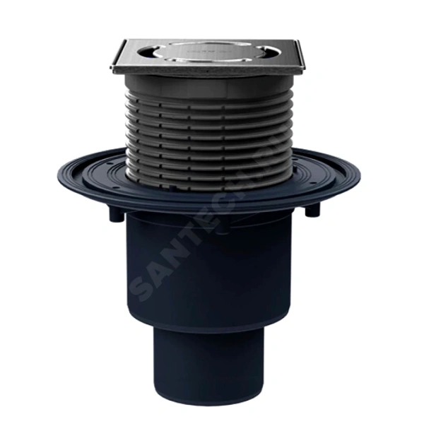 Трап рег верт/вып сух/затв Дн50/75/110 нерж/реш 115х115 HL HL310Prblue-3000