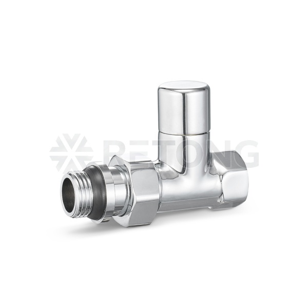 Запорный радиаторный клапан Varmega VMDV04-410404, 1/2" ВР-НР, прямой, хромированный