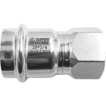 Муфта нерж AISI304 Дн35х1" пресс/ВР FS144 SantechSystems