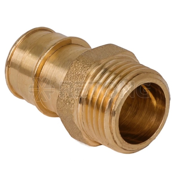 Муфта PE-X лат радиал Дн16х3/4" НР РОС .
