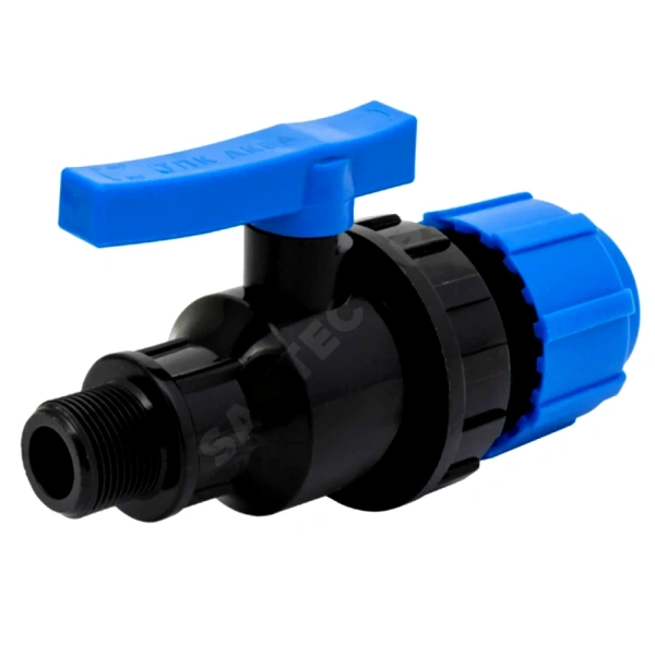 Кран шар компресс ПЭ Дн25х3/4" НР Ру16 ТПК-АКВА 553222534