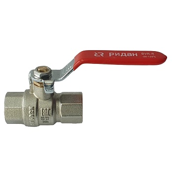 Кран шаровой Ридан BVR-R ГОСТ59553-2021 PN40 DN32ВР Т -20 °С...+120 °С латунь