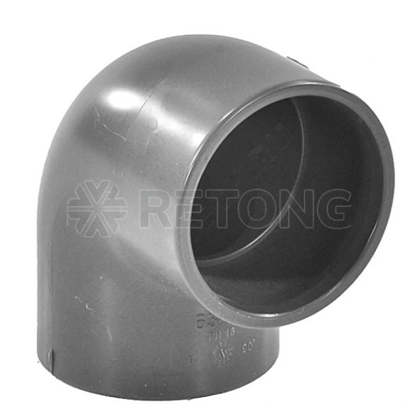 Отвод НПВХ нап сер Дн25х90гр Ру16 п/клей Aquaviva ELW02590