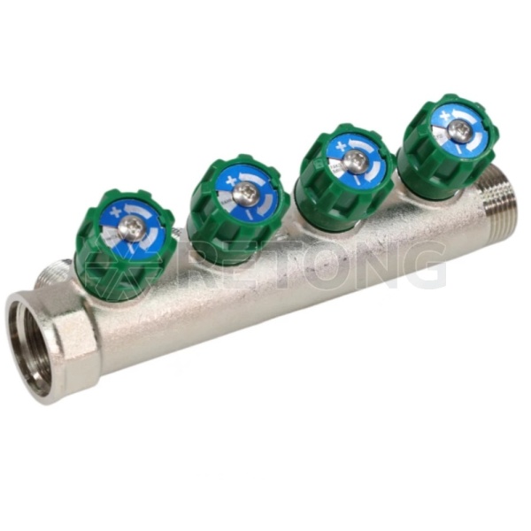 Коллектор лат клап рег 3/4" м/р 4в 1/2" ПУ н/р 36мм M210 SantechSystems