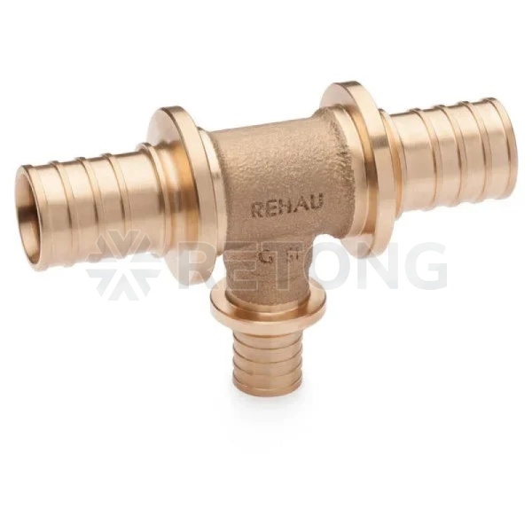 Тройник PE-X бр аксиал Дн25х20х25 перех PLATINUM RX Rehau 13777321001