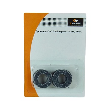 Прокладка паронит ПМБ Ду25 (1") 30х19мм h=2мм 4шт блистер Симтек 10-0031