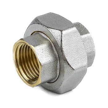 Соединитель лат американка Ду15 м/м никель ГОСТ 32585 Aquasfera 9012-01