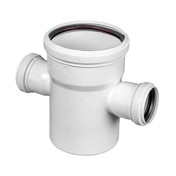 Крестовина PP-M 1-пл бел б/ш Дн110х50х50х87гр в/к РосТурПласт 36546
