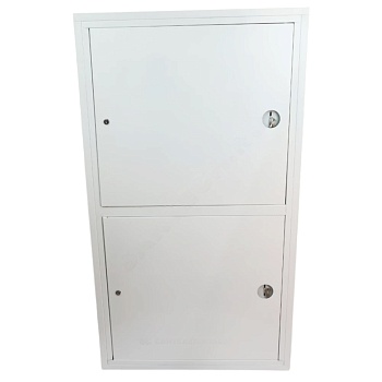 Шкаф пожарный встроен ШП-КО-320-12 ВЗБ (2ПК+2огн) ЗМ 1300х700х300 бел Балтика-01