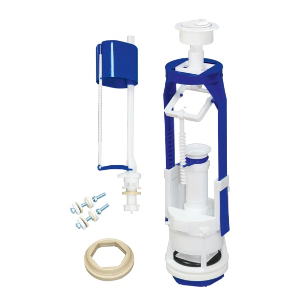 Арматура д/бачка набор 1/2" пл/ш н/под бел кноп стоп РБМ АС-17.3