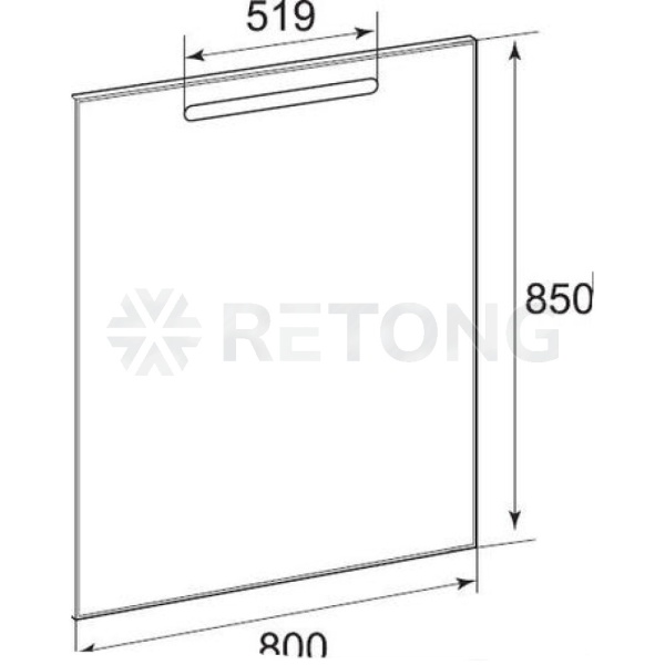 Зеркало The Gap 80 подсветка Roca ZRU9302689