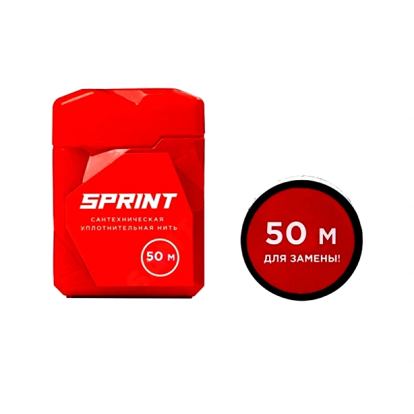 Нить уплотнит бокс+катушка 50+50м вода, газ в блистере SPRINT 04061