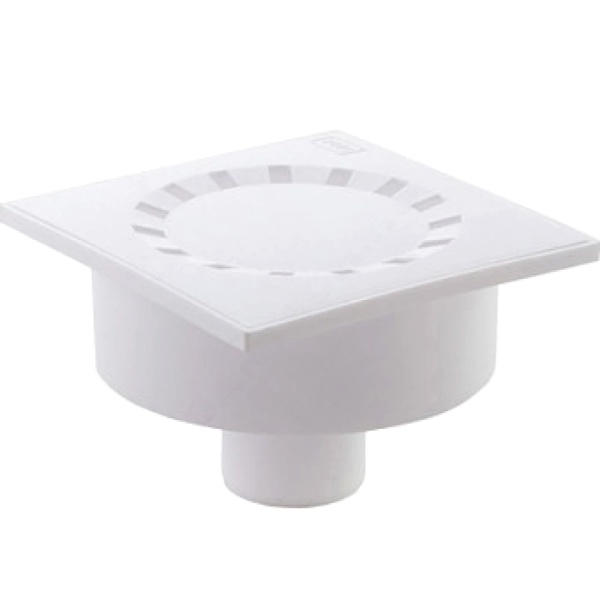 Трап нерег верт/вып сух/затв Дн50 пласт/реш 150х150 РосТурПласт 36586