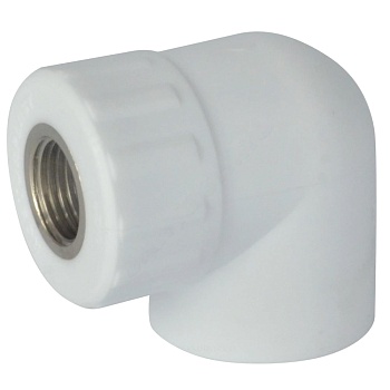 Угольник PP-R бел комб Дн25х3/4" ВР РосТурПласт 10793
