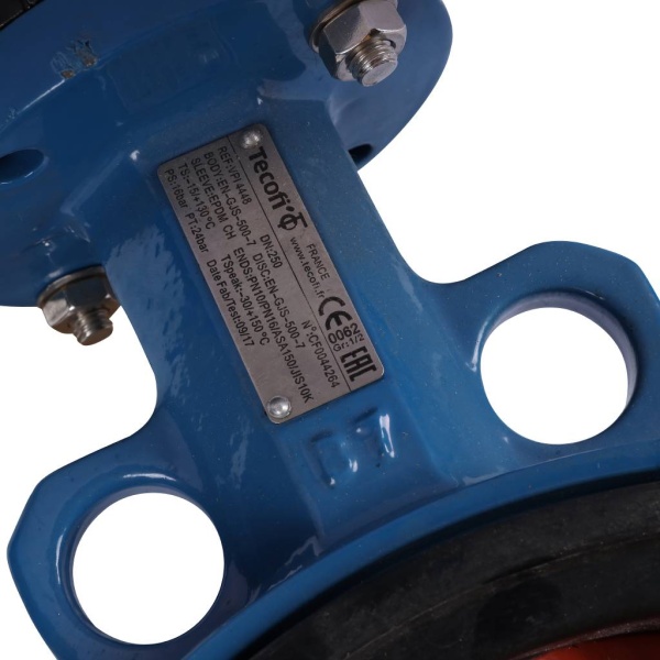 Затвор поворот чуг EPDM Ду250 Ру16 д/чуг Tecofi VPI4448-02EP0250