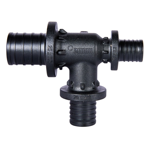 Тройник PE-X PPSU аксиал Дн25х20х16 перех RAUTITAN PX Rehau 11600841001