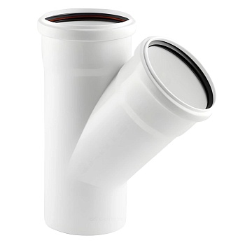 Тройник PP-M бел б/ш б/н Дн160х160х45гр в/к РосТурПласт 37655