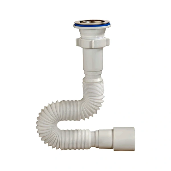 Сифон умыв/мойка гофр 1 1/2"x40/50 L=470-1250мм нерж/сетка Орио А-3013