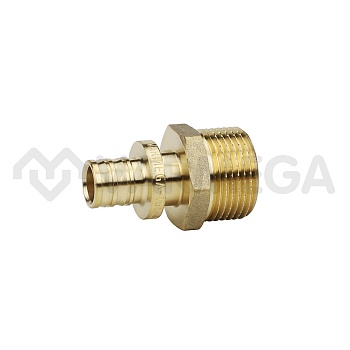 Муфта переходная (переходник) с наружной резьбой Varmega Slide-fit VM51211, 16х1/2", латунная, аксиа